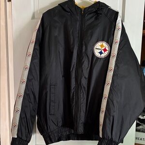 NFL Black and Gray Steelers Varsity Jacket